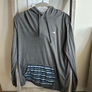 Grey Hollister hooded Henley
